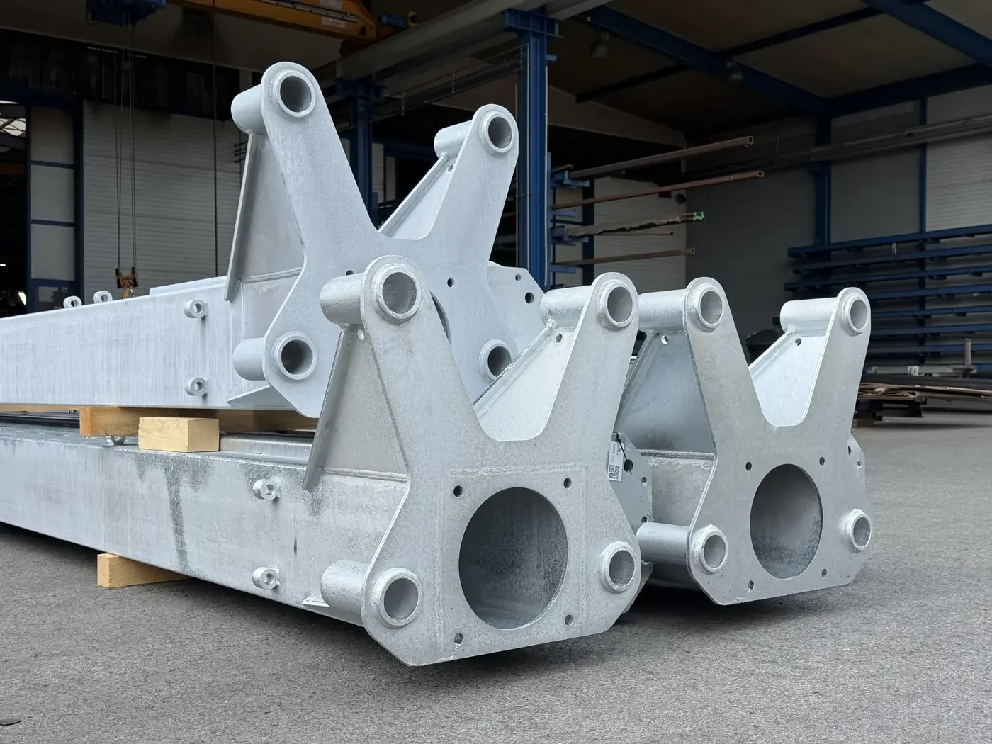 Stahlbauteile aus der Fertigung von POWODEN POWER TECHNOLOGIES